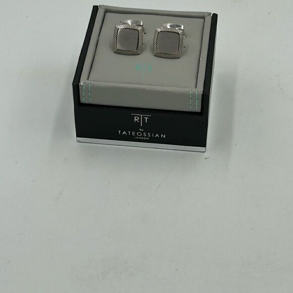 Men’s Tateossian titanium square cufflinks - Picture 3 of 6